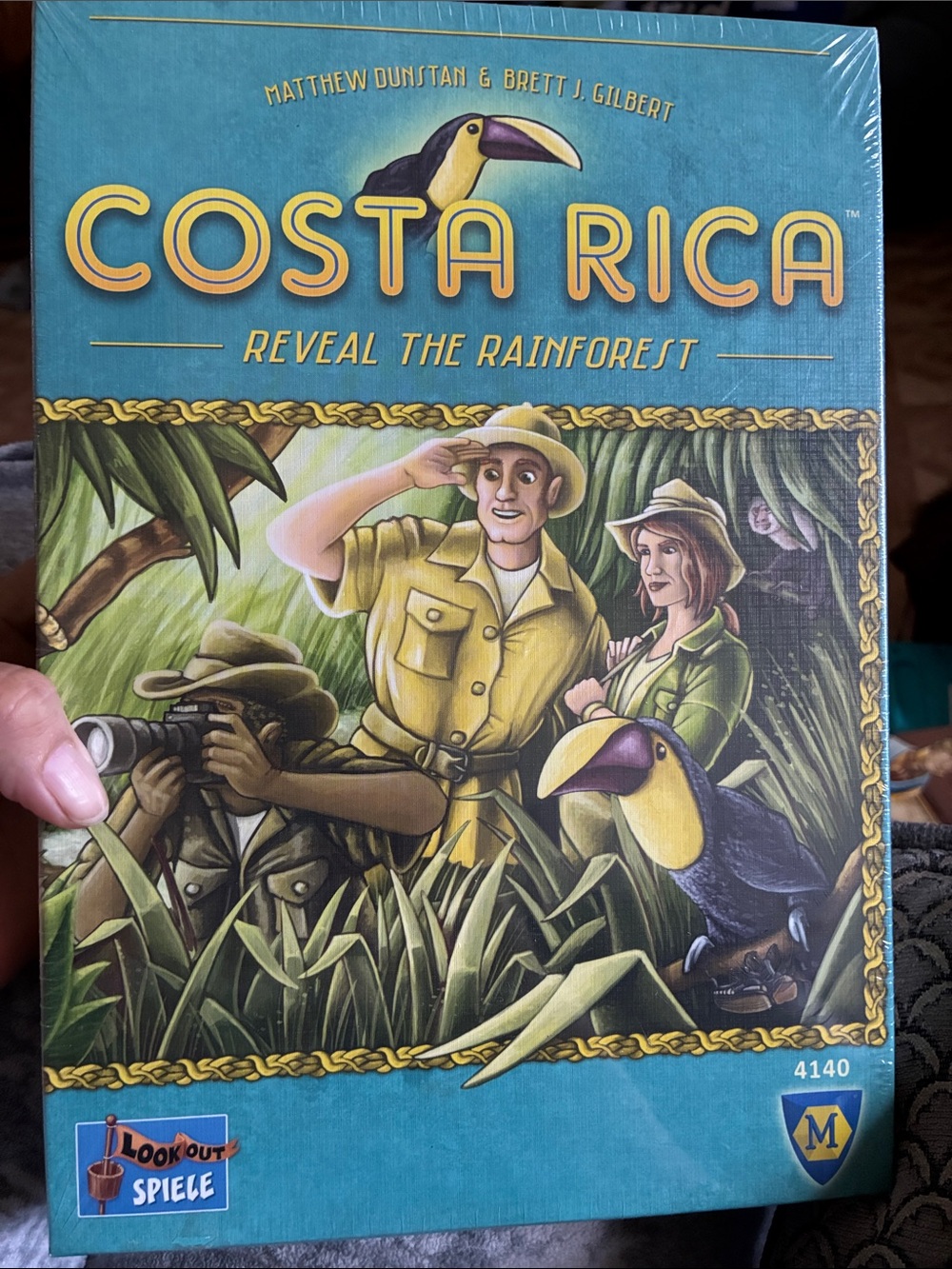 Costa Rica Board Game - Teal & Yellow Artwork